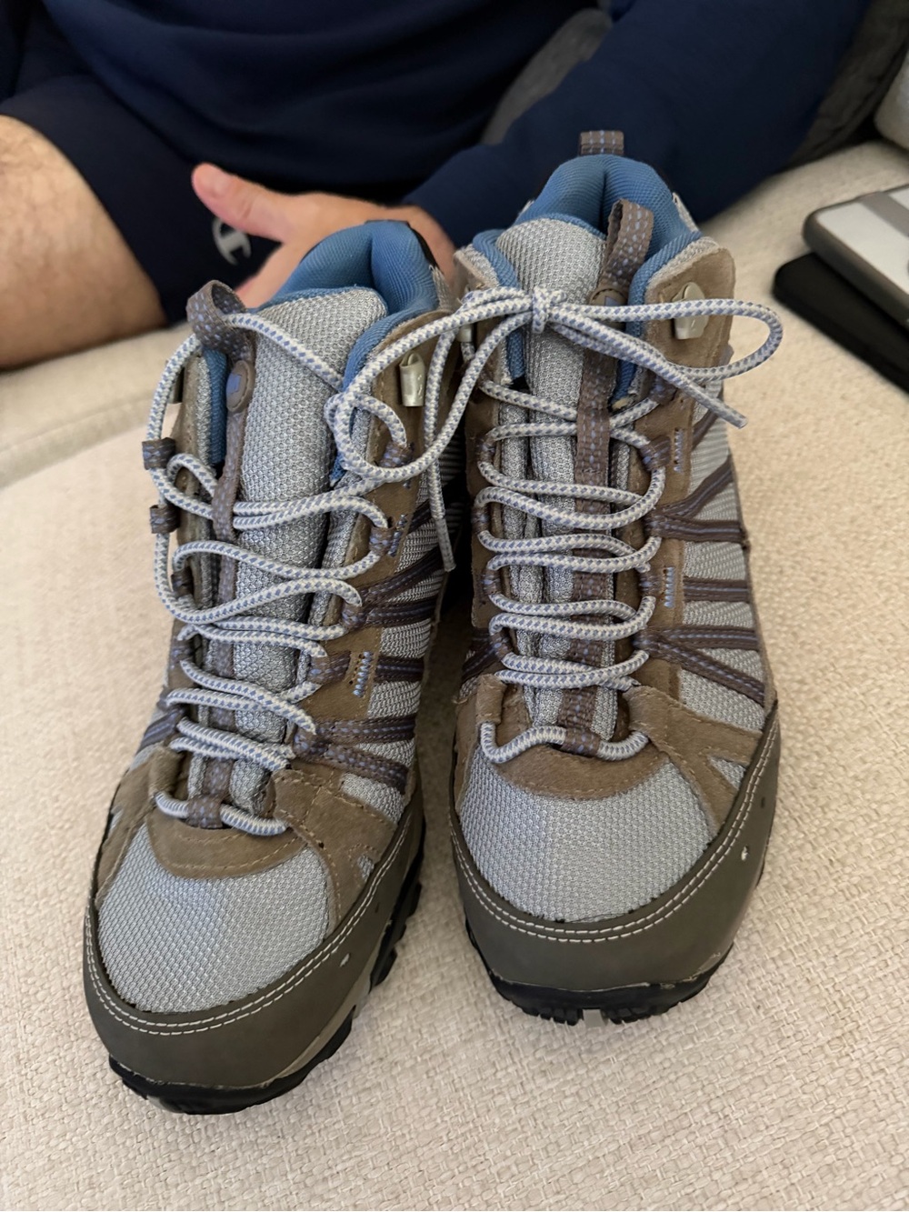 Merrell Gray and Brown Hiking Boots - Lightweight Trail Shoes